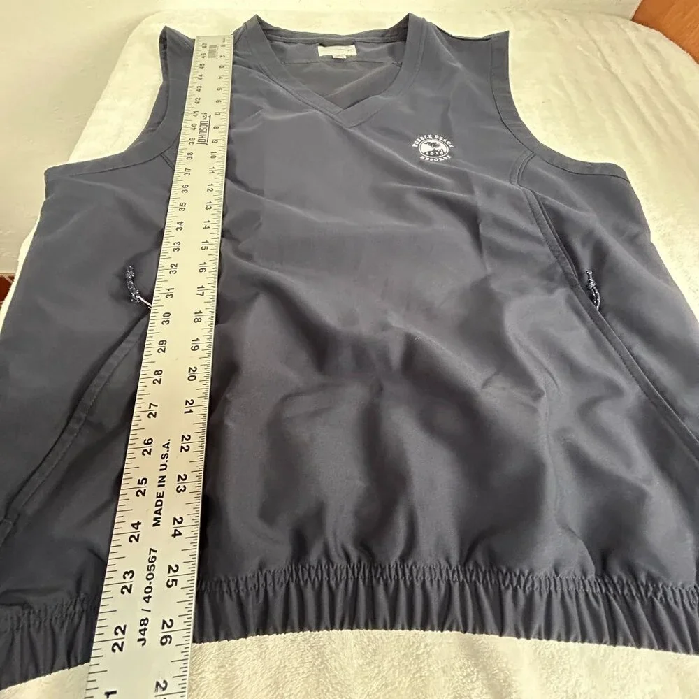 Cutter & Buck Mens CB Windtec Pebble Beach Vest Size Medium Navy V-Neck Pullover - Picture 8 of 8